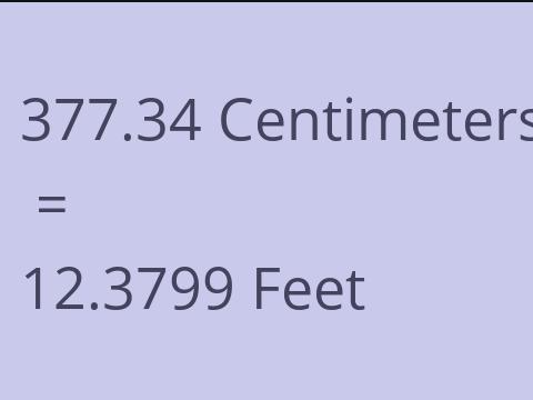 377.34 CM TO FEET