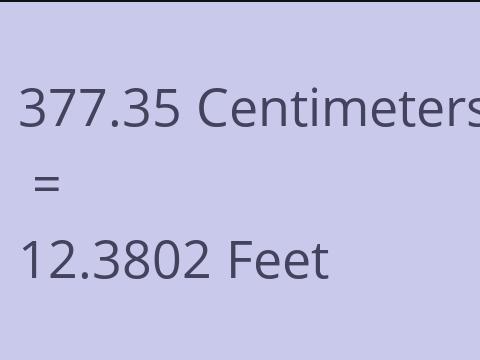 377.35 CM TO FEET