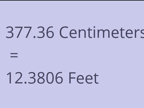 377.36 CM TO FEET