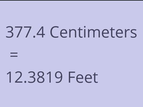 377.4 CM TO FEET