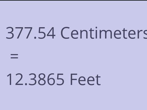 377.54 CM TO FEET