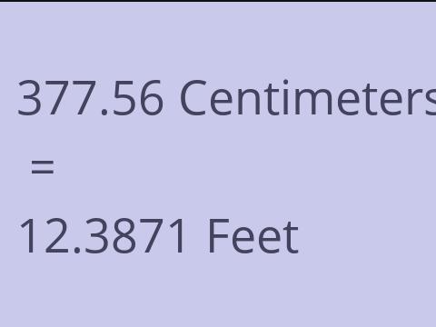 377.56 CM TO FEET