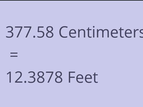 377.58 CM TO FEET