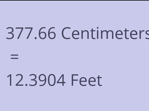 377.66 CM TO FEET