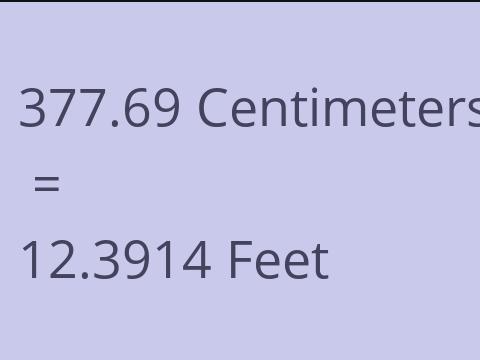 377.69 CM TO FEET