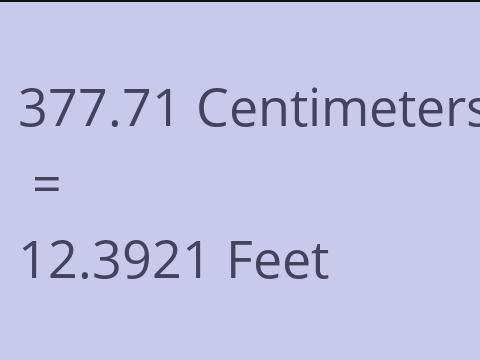 377.71 CM TO FEET