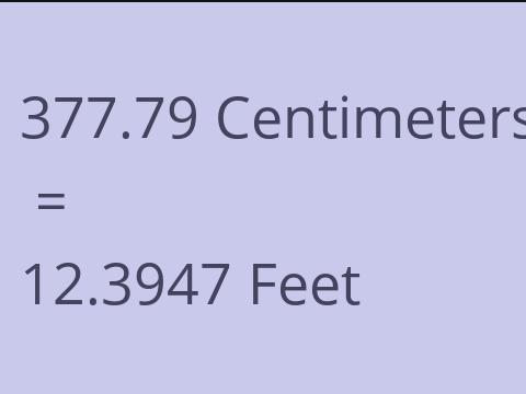 377.79 CM TO FEET