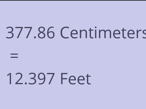 377.86 CM TO FEET