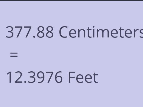 377.88 CM TO FEET