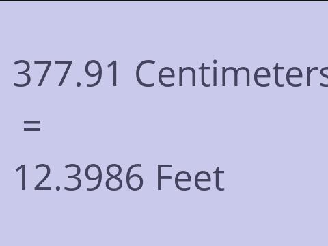 377.91 CM TO FEET