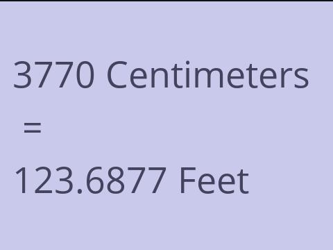 3770 CM TO FEET