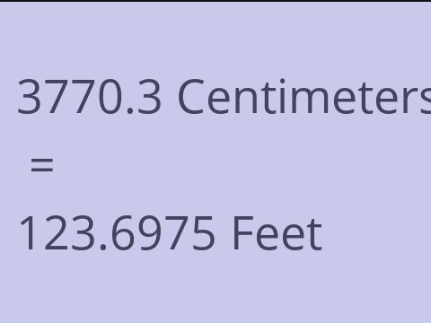 3770.3 CM TO FEET