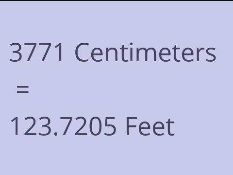 3771 CM TO FEET