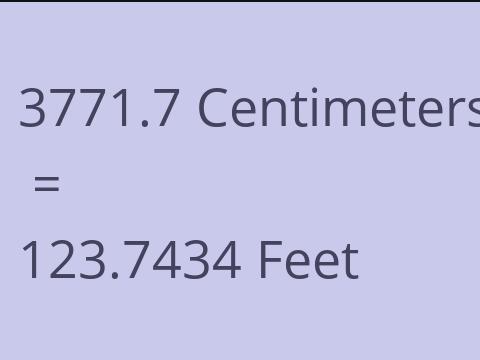 3771.7 CM TO FEET