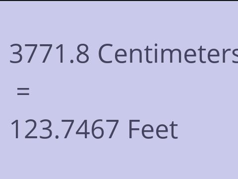 3771.8 CM TO FEET