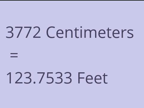 3772 CM TO FEET