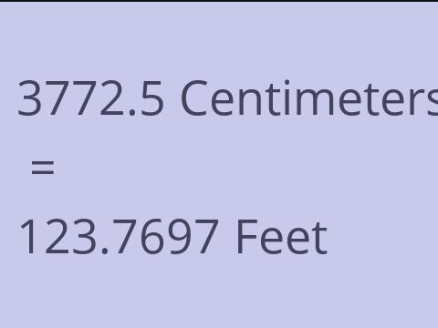 3772.5 CM TO FEET