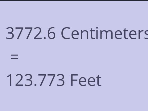3772.6 CM TO FEET