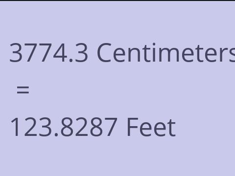 3774.3 CM TO FEET