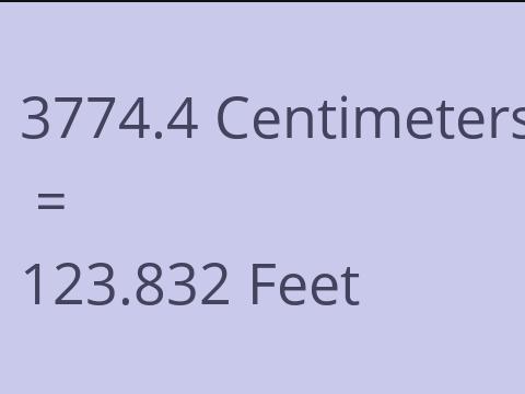 3774.4 CM TO FEET