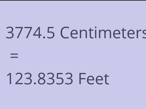 3774.5 CM TO FEET
