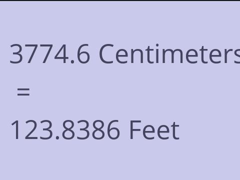 3774.6 CM TO FEET