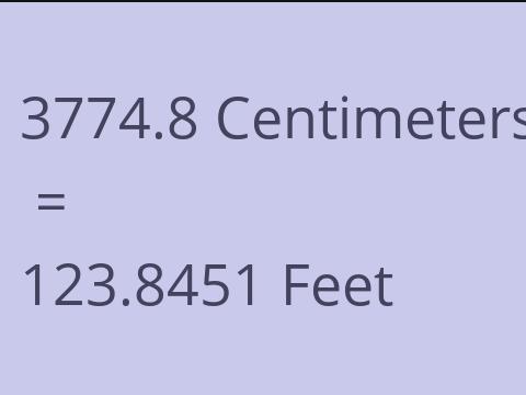 3774.8 CM TO FEET