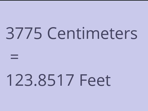 3775 CM TO FEET