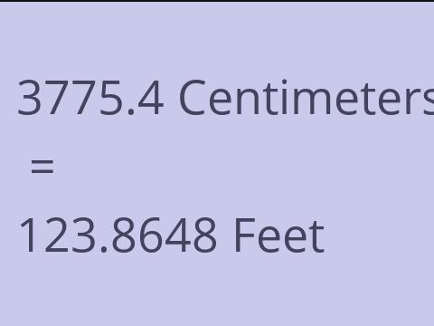 3775.4 CM TO FEET