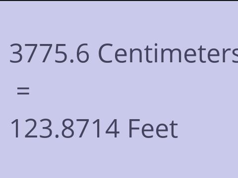 3775.6 CM TO FEET