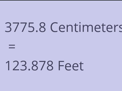 3775.8 CM TO FEET