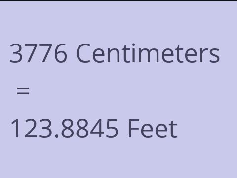 3776 CM TO FEET