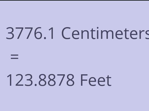 3776.1 CM TO FEET