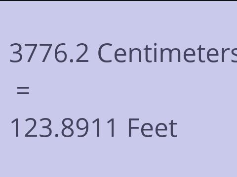 3776.2 CM TO FEET