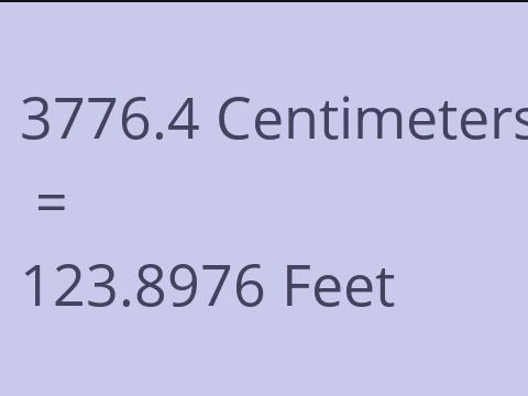 3776.4 CM TO FEET