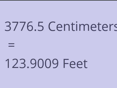 3776.5 CM TO FEET