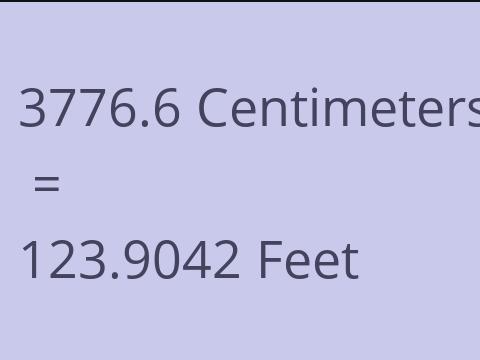 3776.6 CM TO FEET