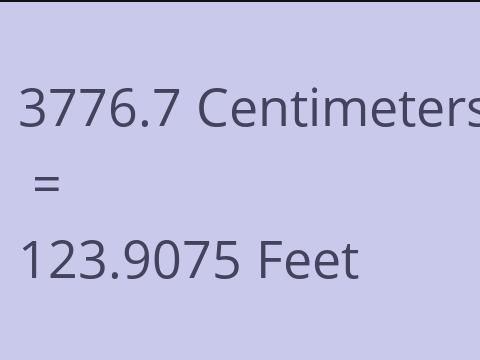 3776.7 CM TO FEET