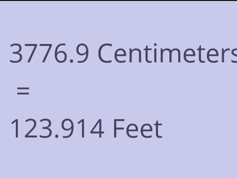 3776.9 CM TO FEET