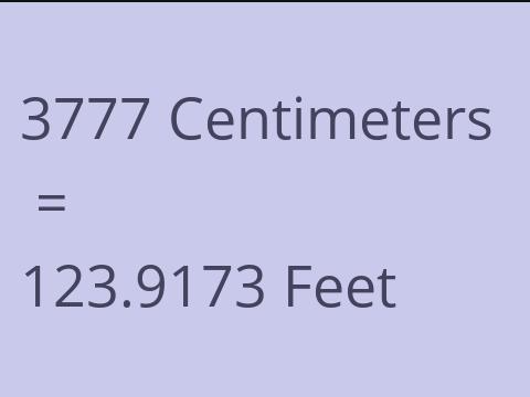 3777 CM TO FEET