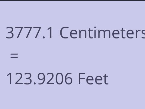 3777.1 CM TO FEET