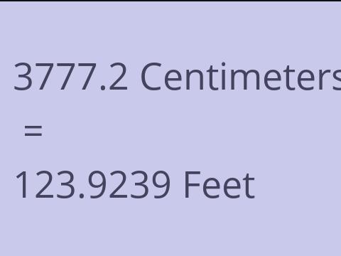 3777.2 CM TO FEET