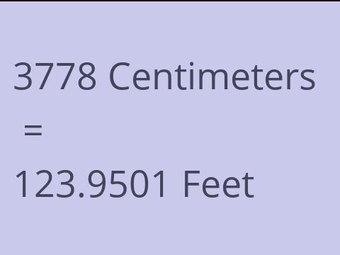 3778 CM TO FEET