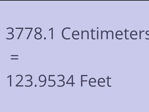 3778.1 CM TO FEET