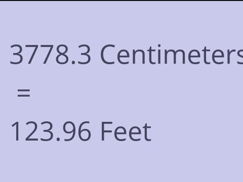3778.3 CM TO FEET