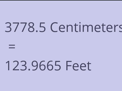 3778.5 CM TO FEET