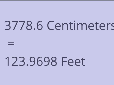3778.6 CM TO FEET