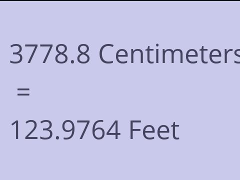 3778.8 CM TO FEET