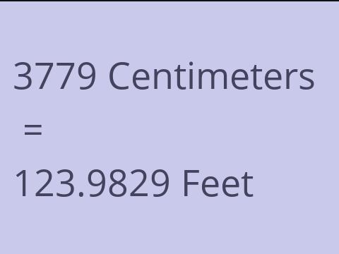 3779 CM TO FEET
