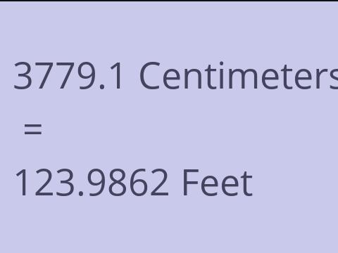 3779.1 CM TO FEET